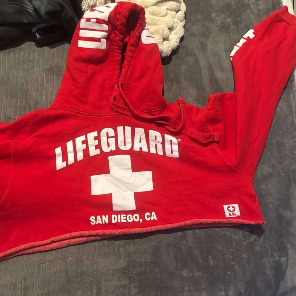 cropped lifeguard hoodie